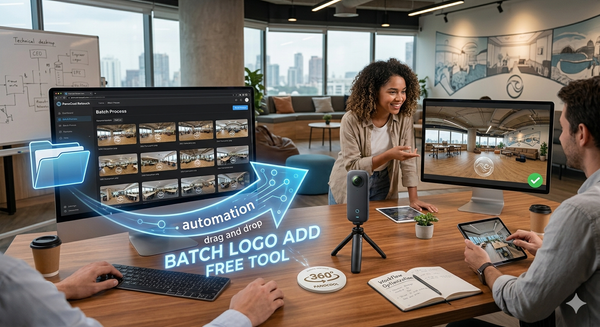 Batch Logo Processing for 360 photos in PanoCool Retouch