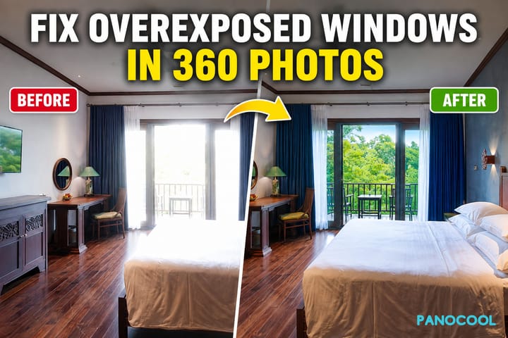 How to Fix Overexposed Windows in 360 Photos with AI