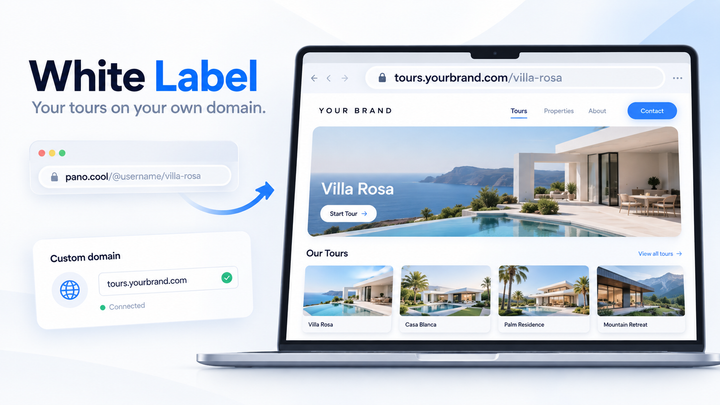 Set up a white-label domain for all your virtual tours